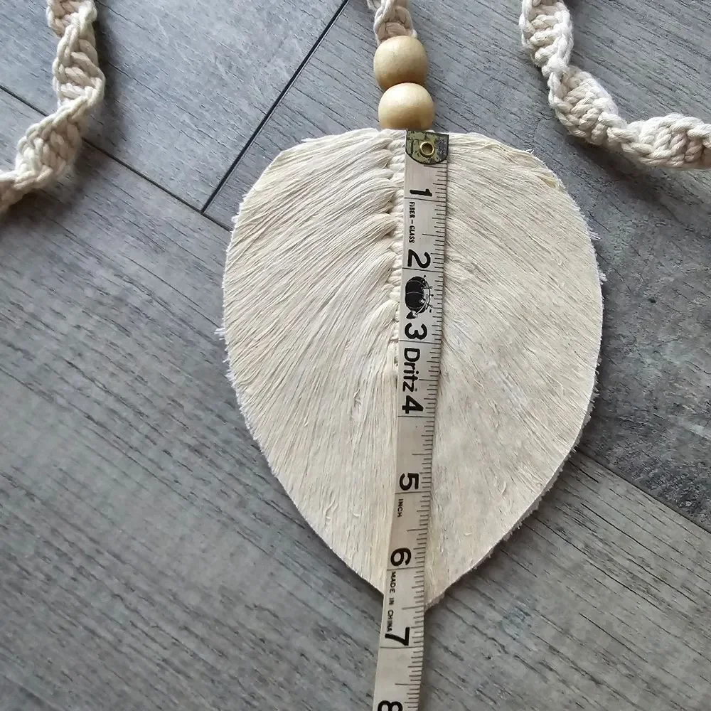 NEW Bohemian Woven Curtain Tiebacks Leaf NWOT